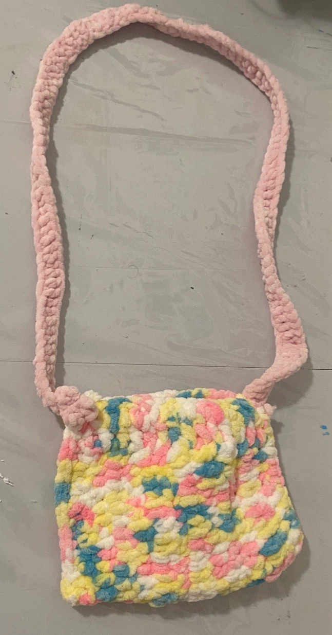Handmade crochet crossbody bag