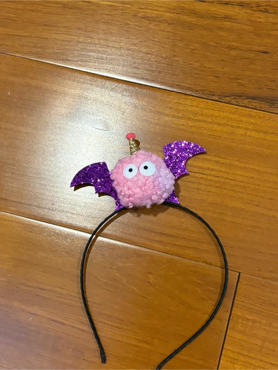 Pink Fuzzy Monster Bat Wing Headband