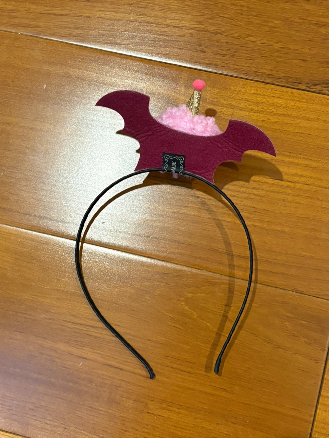 Pink Fuzzy Monster Bat Wing Headband - photo 2