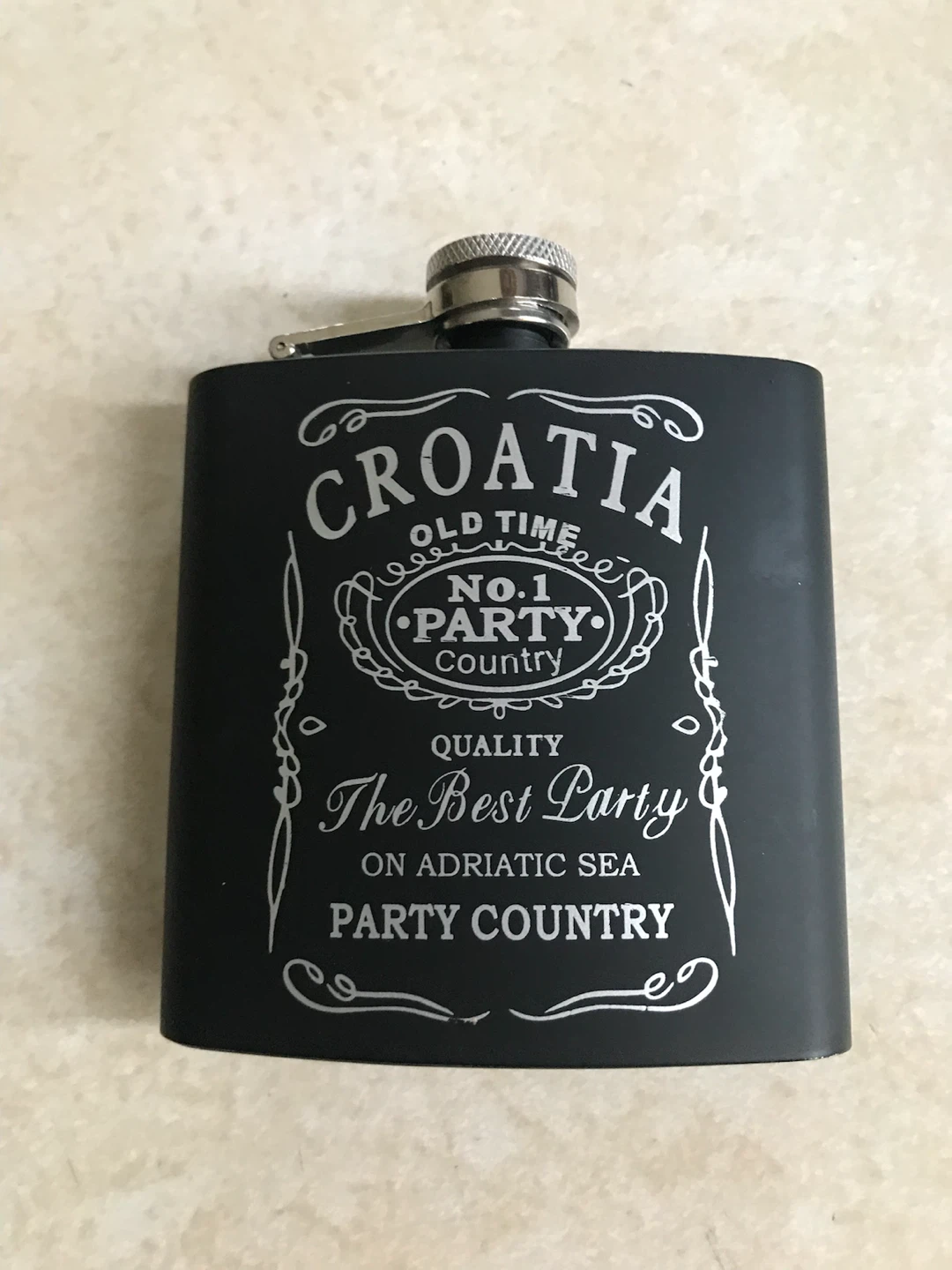 Croatia Old Time Party Country Hip Flask