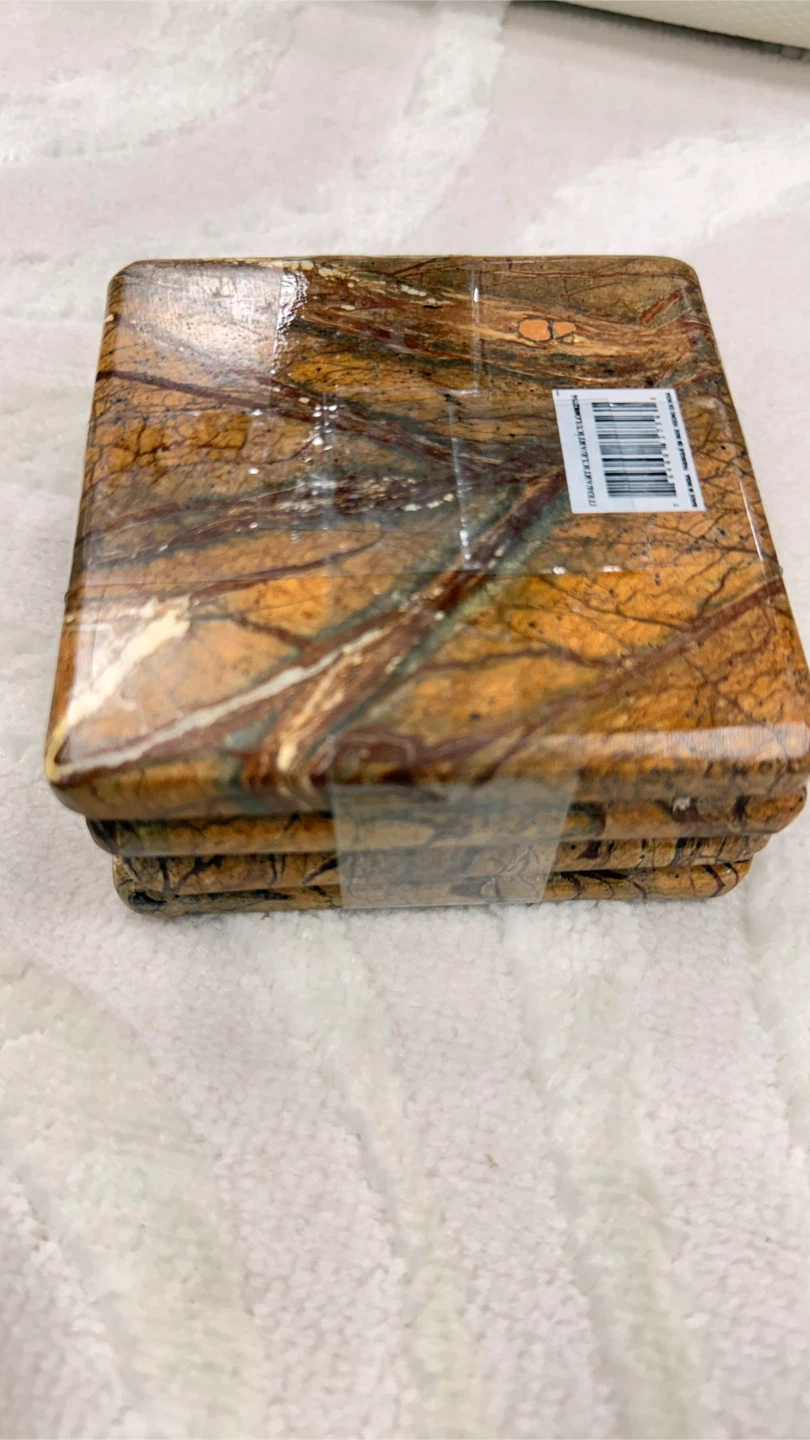 The Global Market marble coasters set of 4 - photo 3