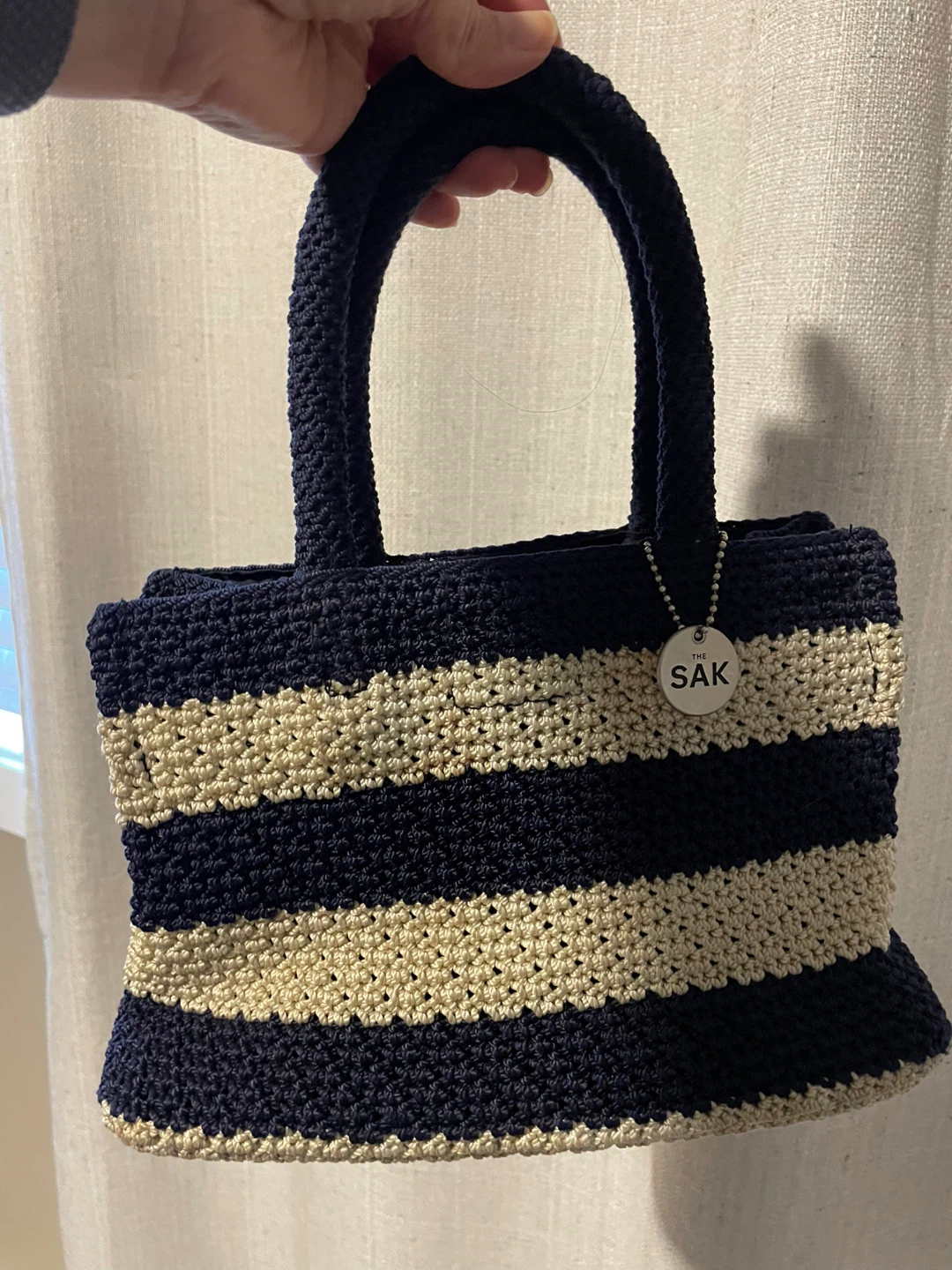 The Sak Striped Crochet Tote Bag