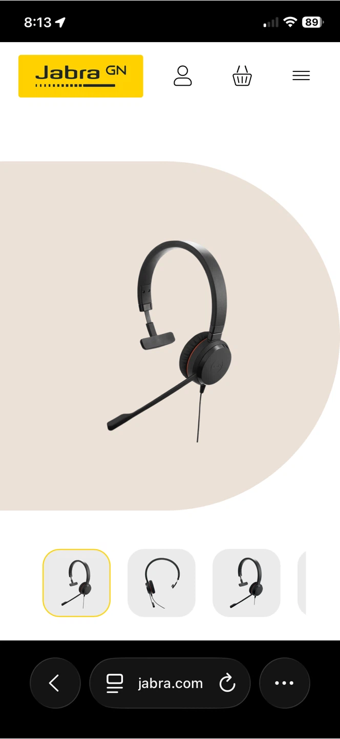 Jabra Evolve 20 Wired Mono Headset