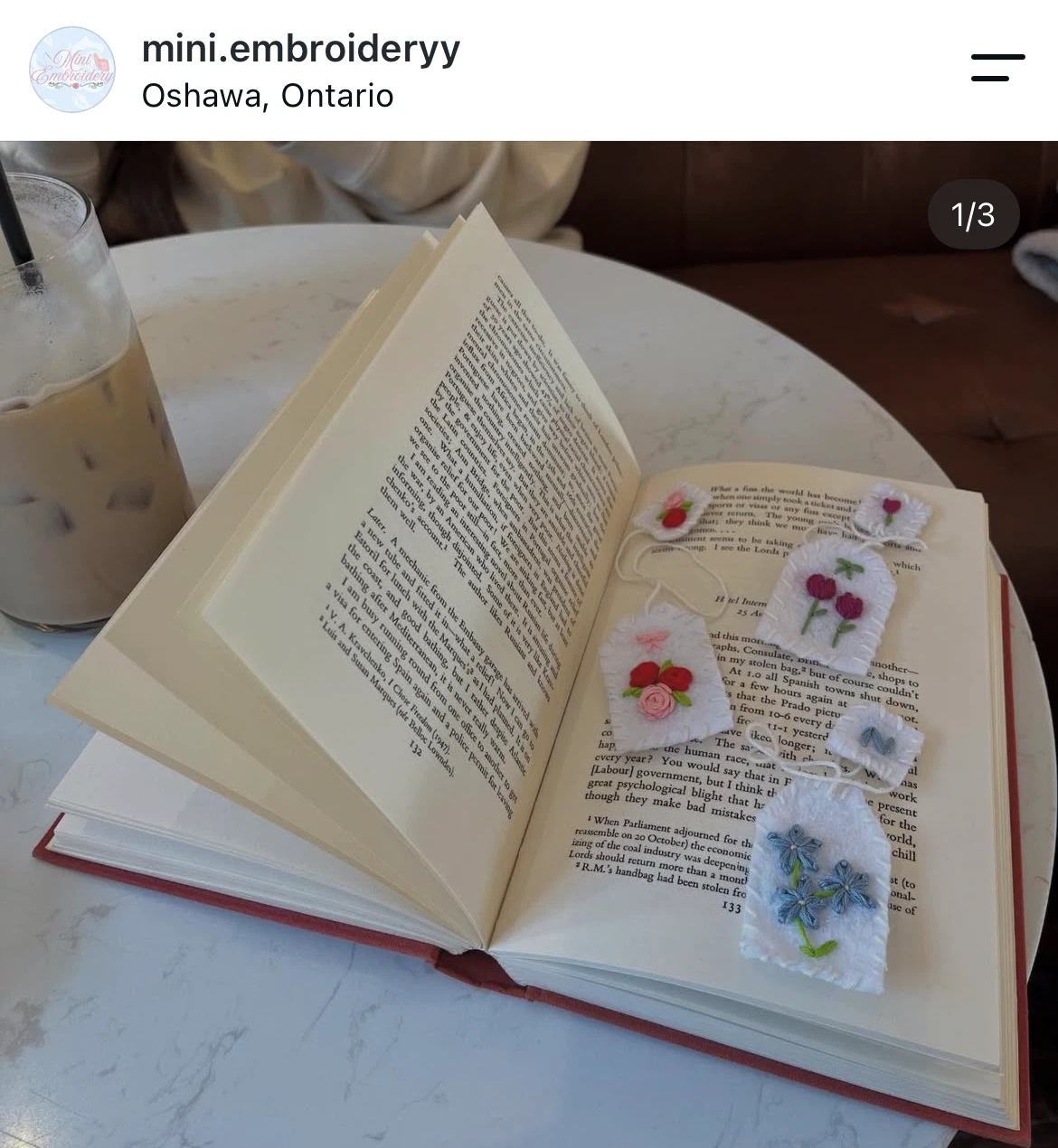 Hand embroidered teabag bookmarks - photo 4