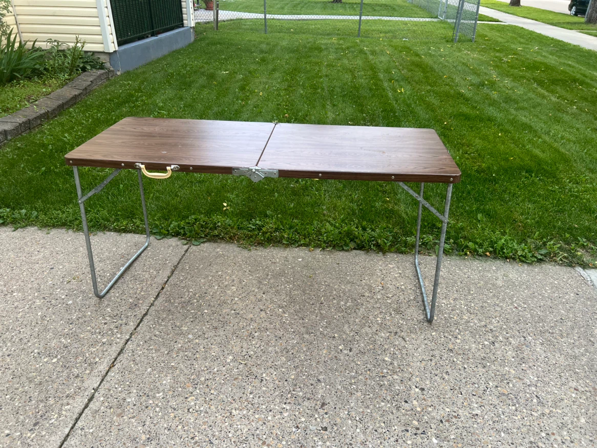 Folding Table - Brown Wood Grain