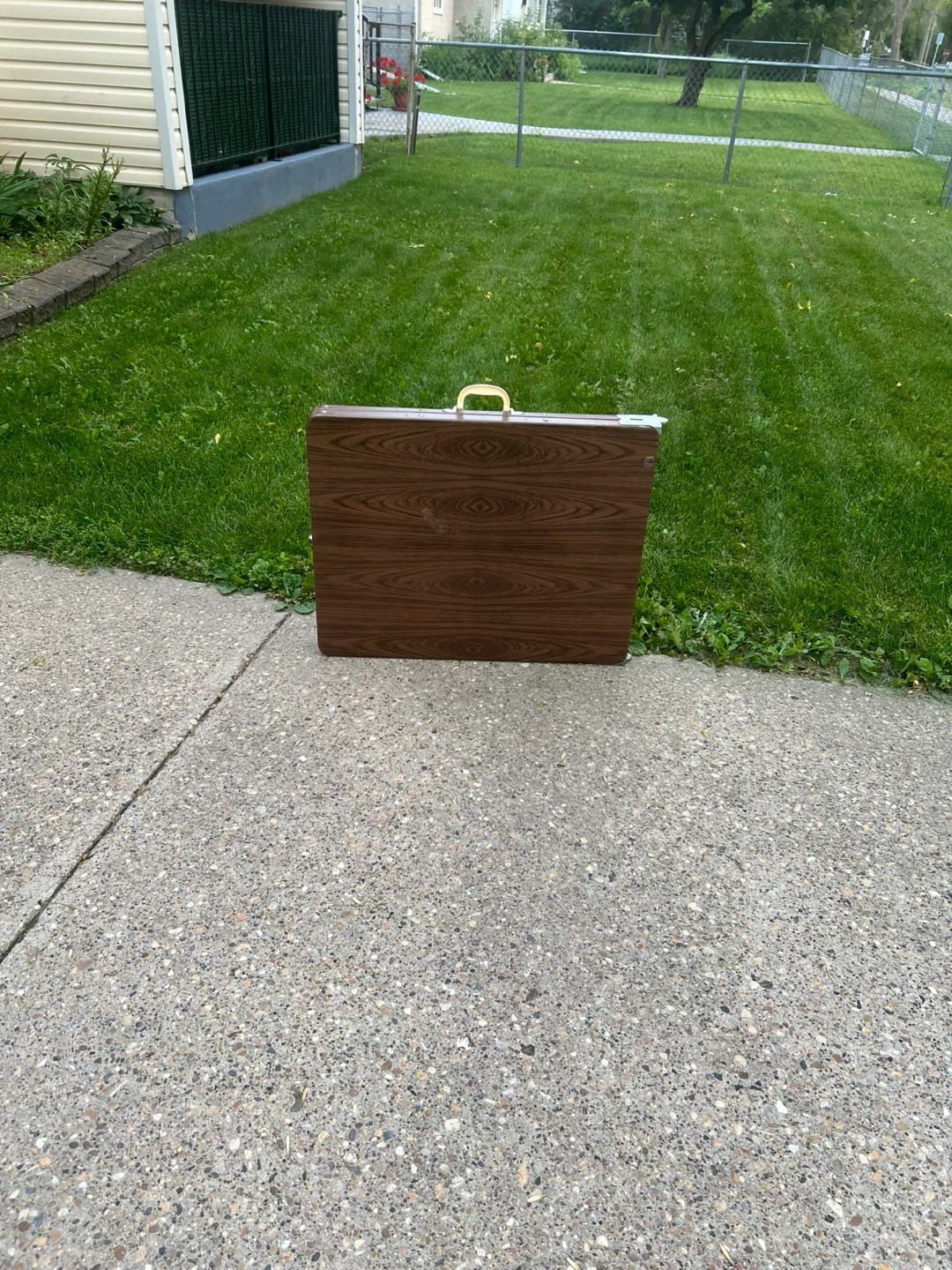 Folding Table - Brown Wood Grain - photo 2