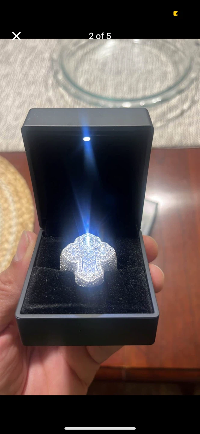 Men's Iced Out Cross Ring