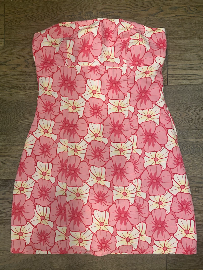 Strapless Floral Tie-Back Dress Small Barbie Halloween Costume