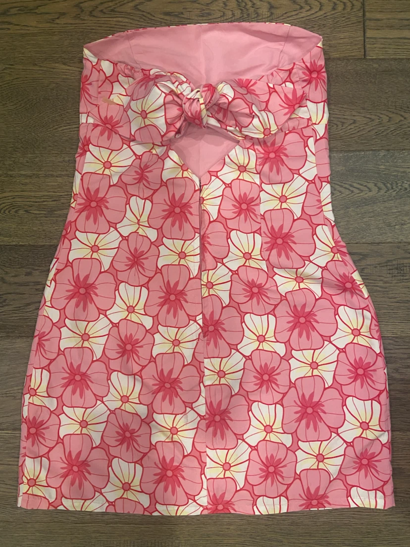Strapless Floral Tie-Back Dress Small Barbie Halloween Costume - photo 2