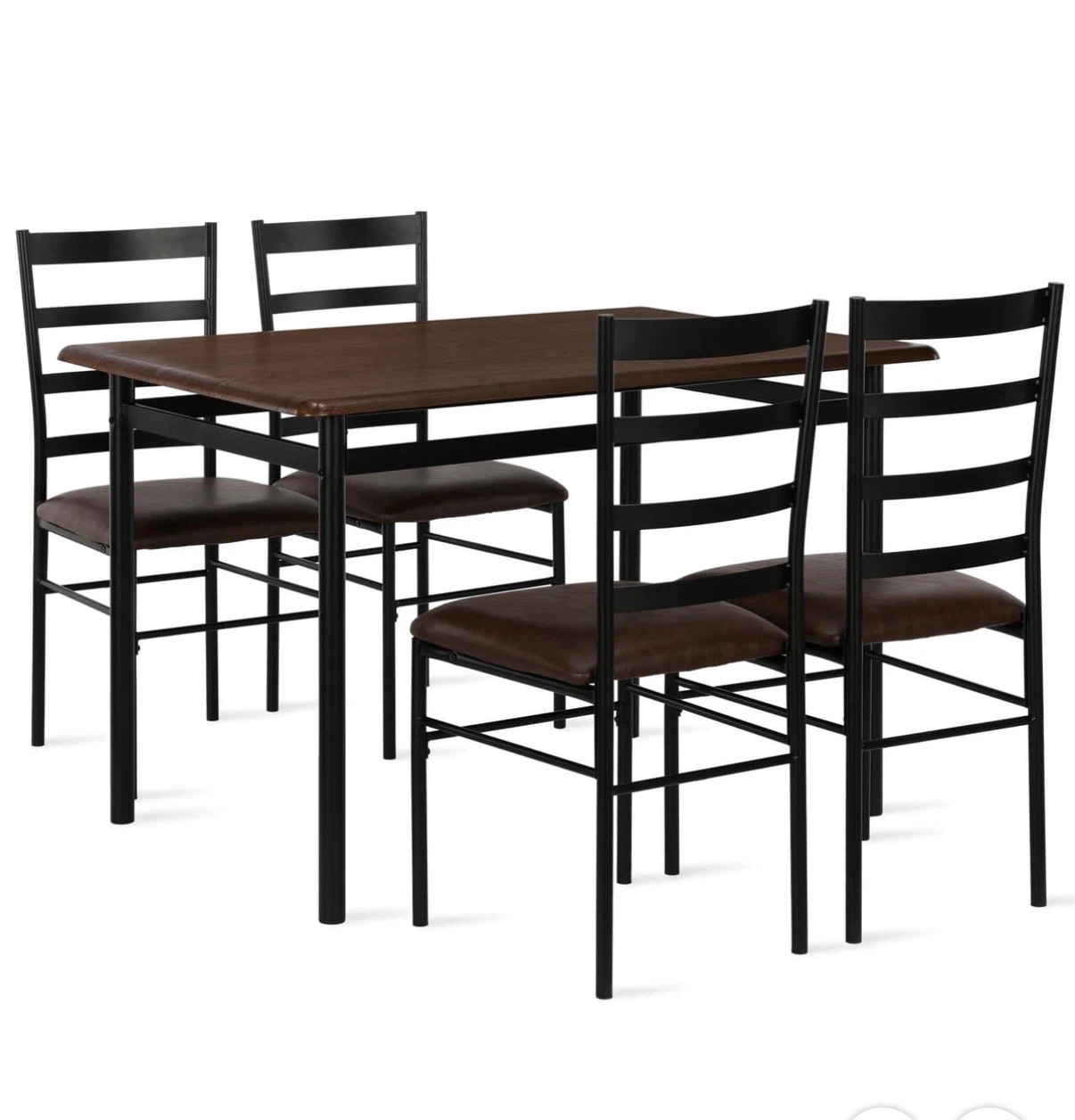 Mainstays 5-Piece Dining Set with Wood Tabletop and Steel Frame - photo 5