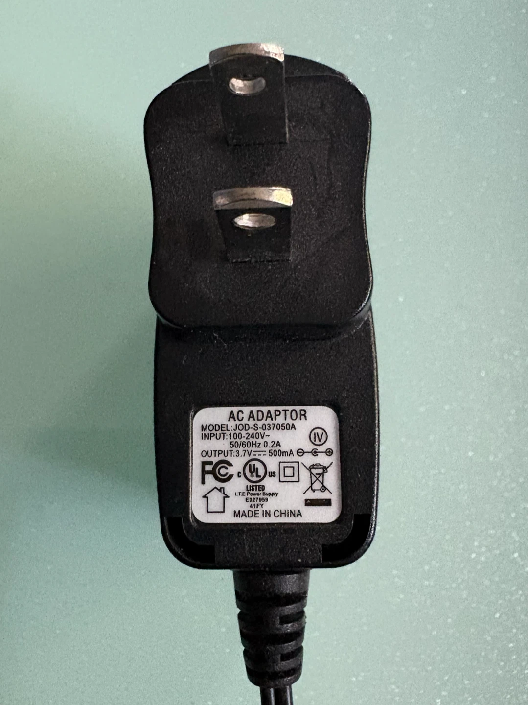 AC Power Adapter 100-240V 50/60Hz 0.2A - photo 2