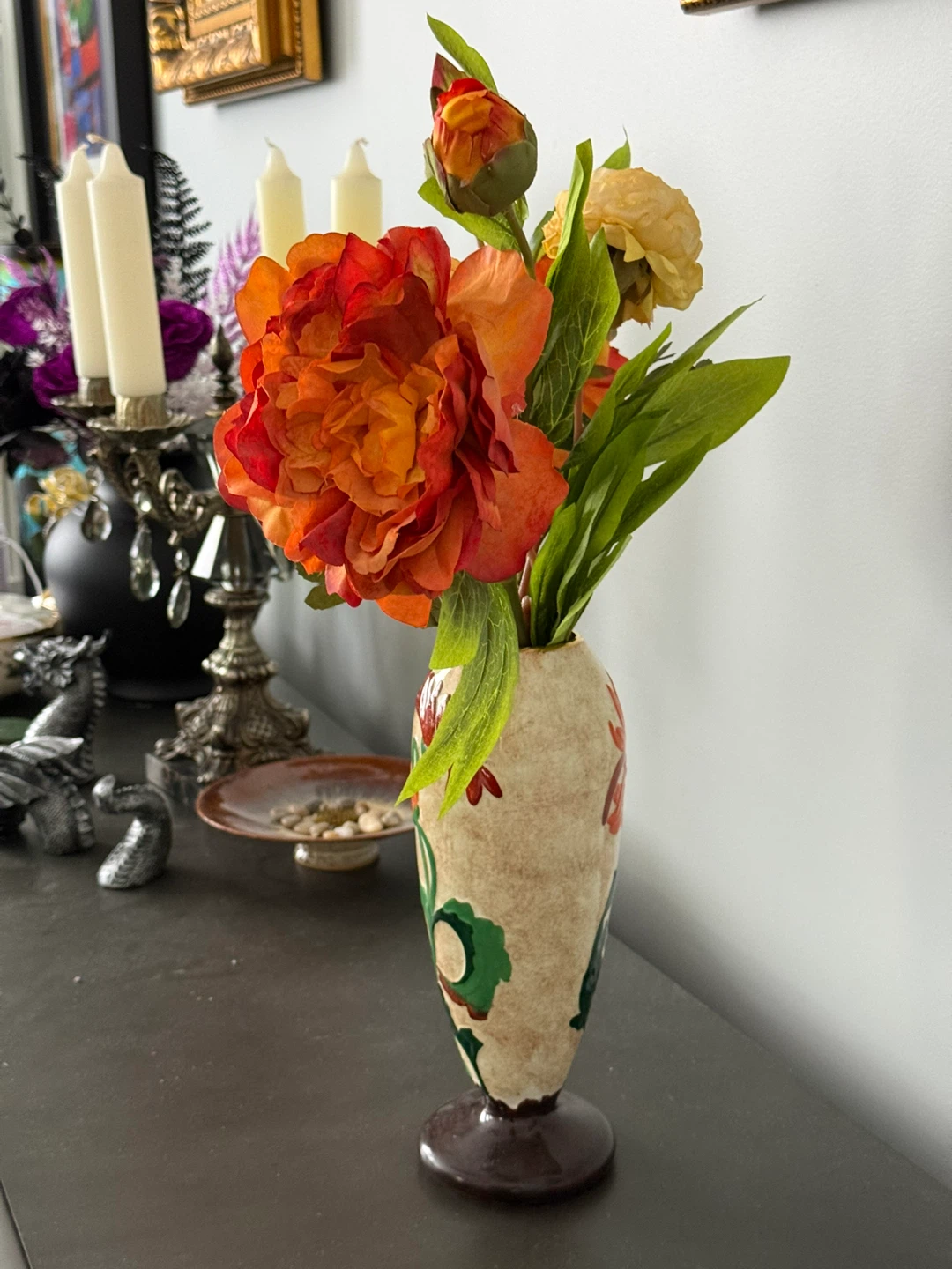 Handcrafted Artificial Flower Arrangement in Decorative Vase - photo 2