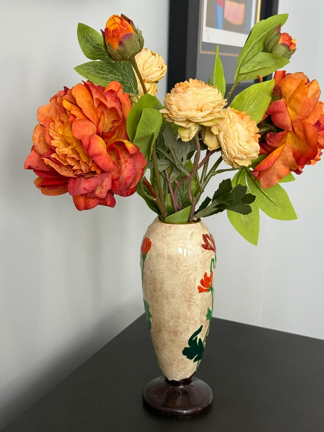 Handcrafted Artificial Flower Arrangement in Decorative Vase - photo 3