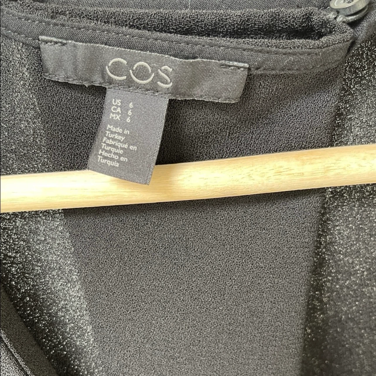 COS Black V-Neck Long Sleeve Blouse - photo 2