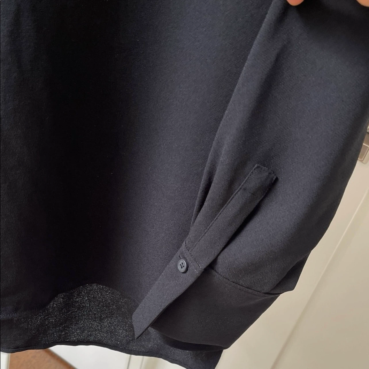 COS Black V-Neck Long Sleeve Blouse - photo 4