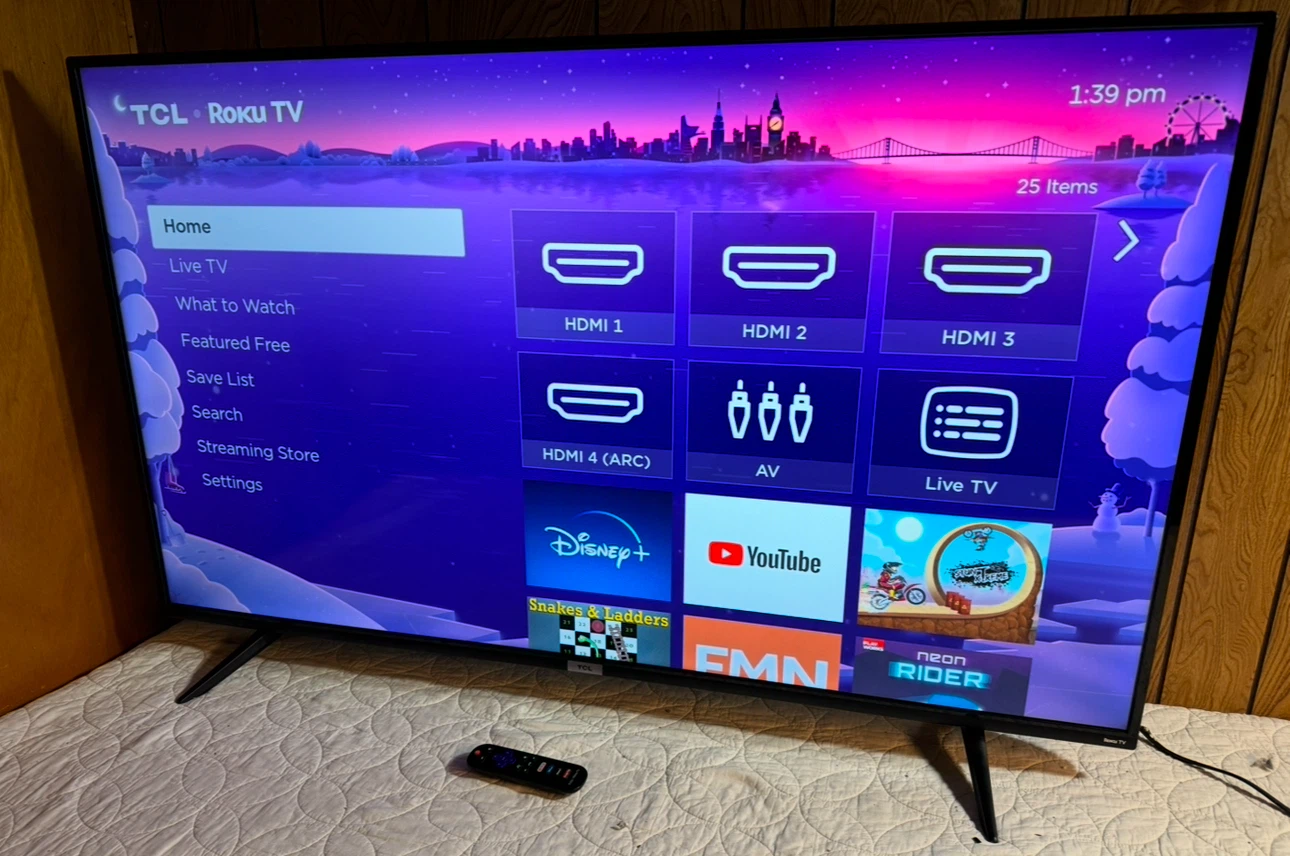 43” TCL 4K Smart Roku TV