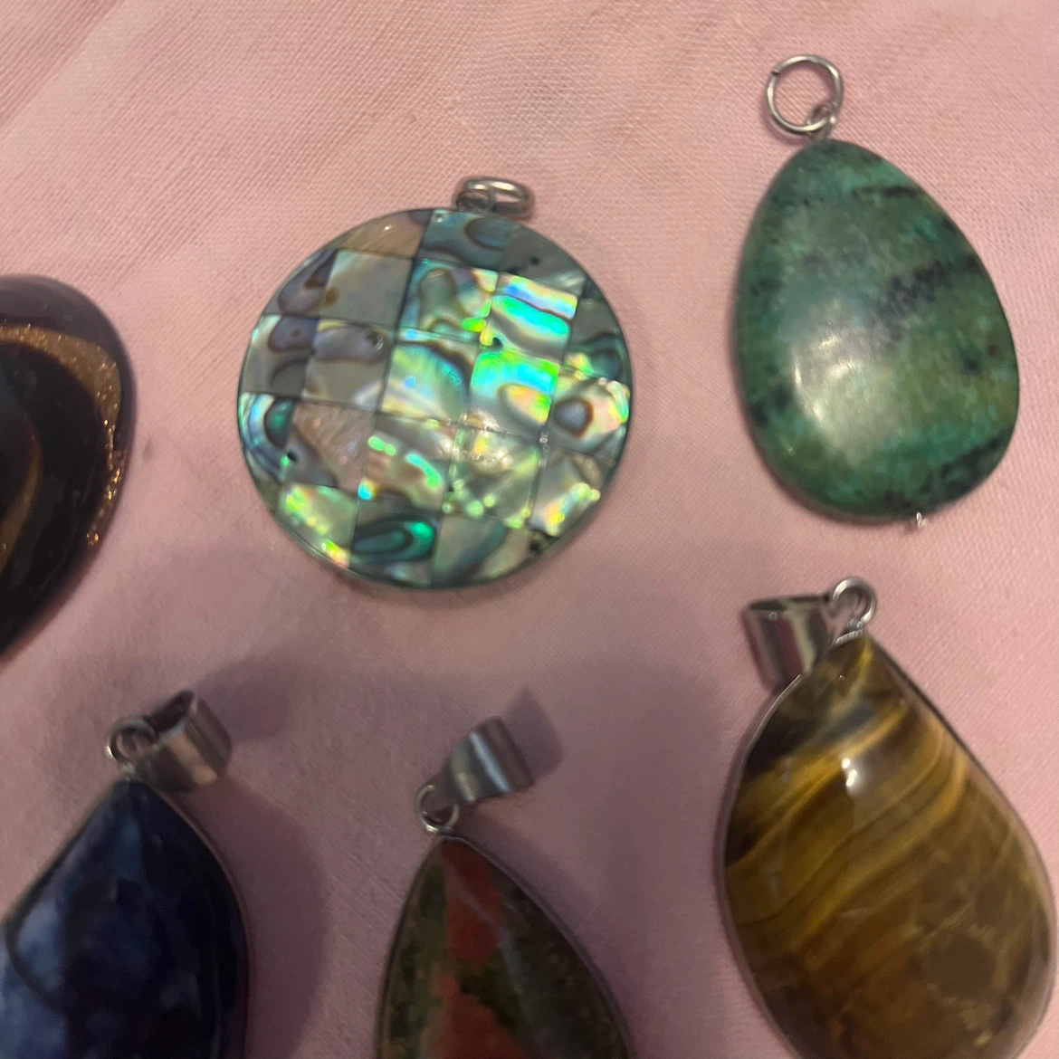 Assorted Gemstone and Glass Pendants - photo 4