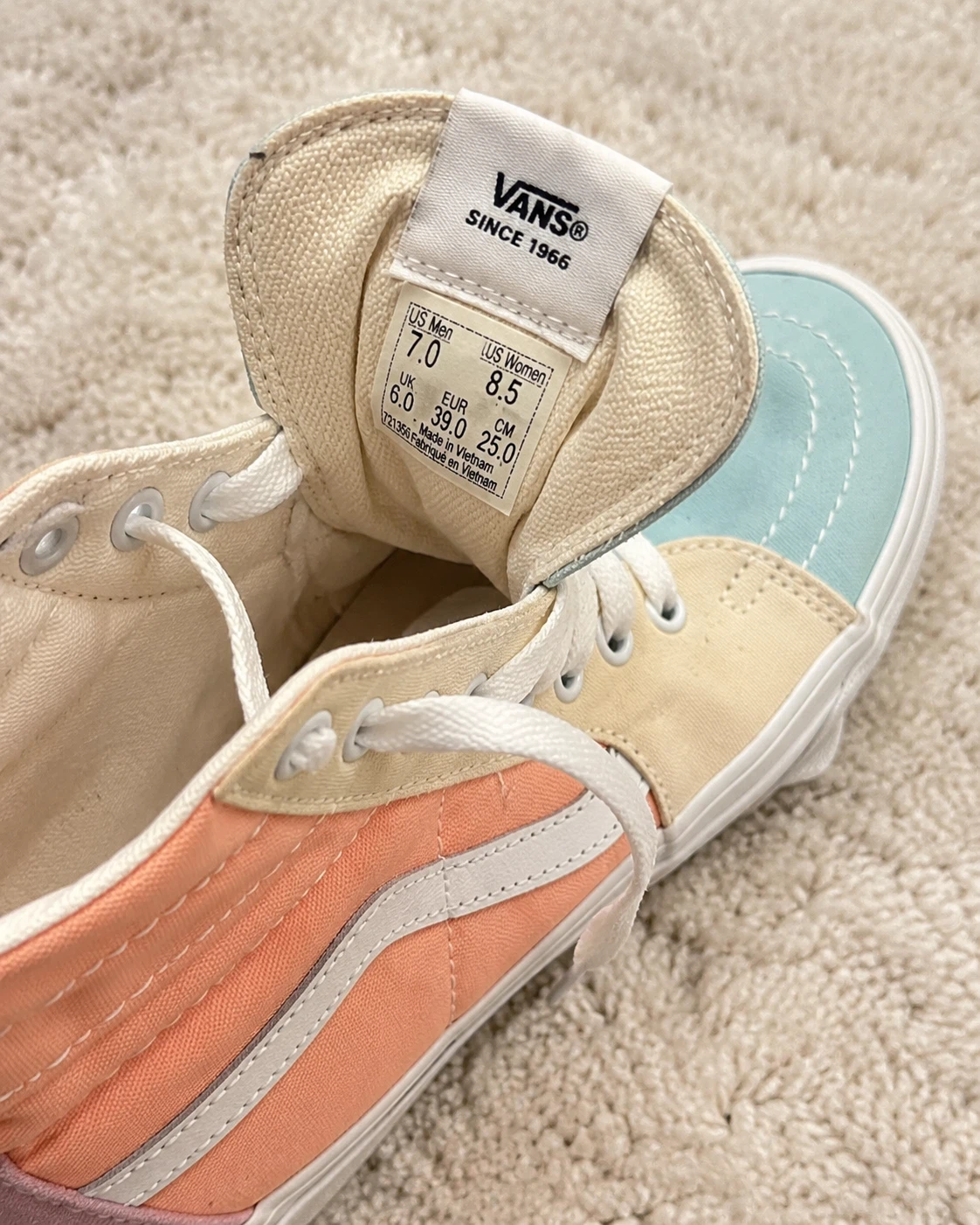 Pastel Vans Sk8-Hi High-Top Sneakers - Women 8.5, Men 7 - photo 5