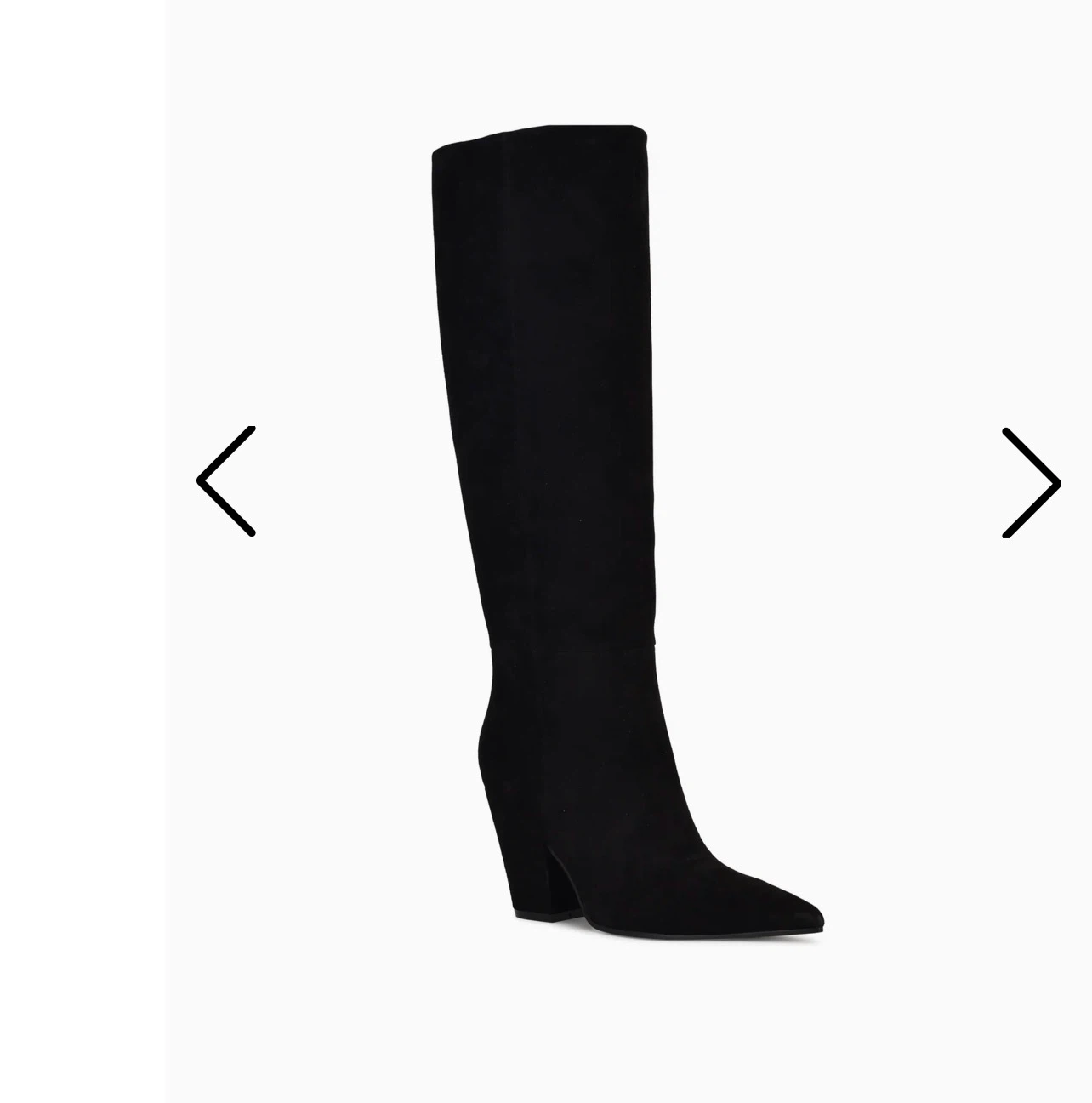 Nine West: Black Suede Knee-High Boots