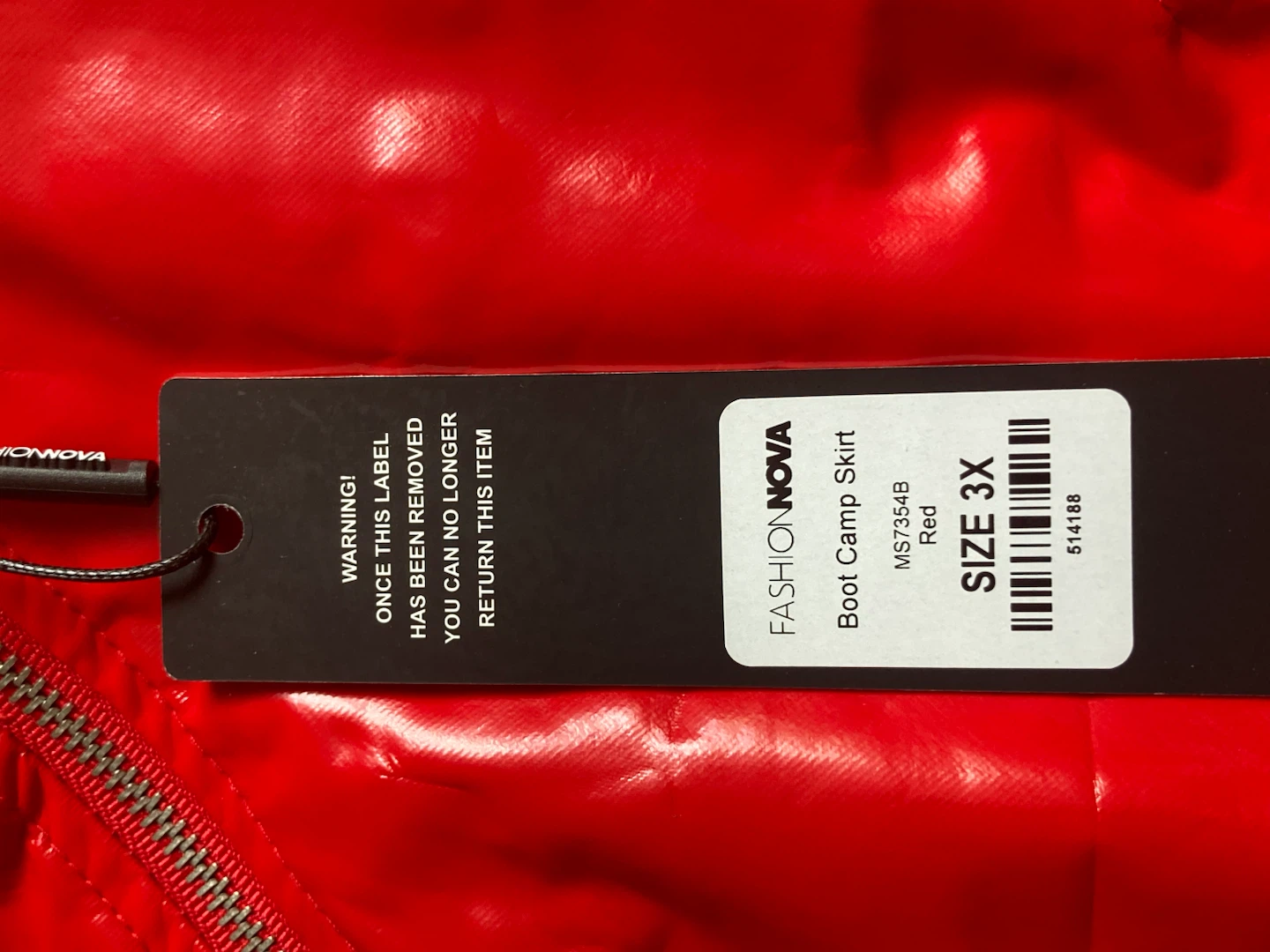 Fashion Nova Red Boot Camp Skirt - Size 3X - photo 4