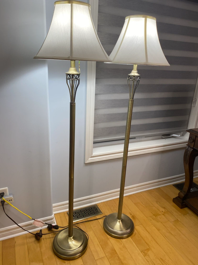 Pair of Brass Floor Lamps