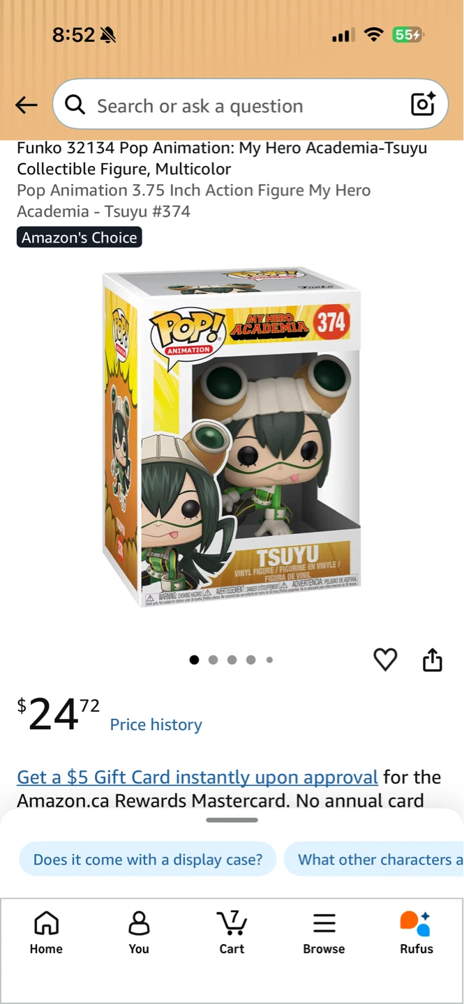 Funko Pop! My Hero Academia Tsuyu #374 Vinyl Figure