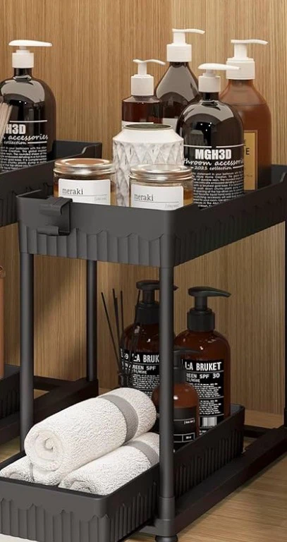 NEW white or black 2-Tier Pull-Out Organizer Shelf - photo 3