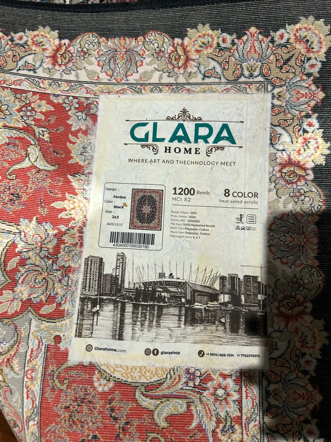 CLARA HOME Ferros 1200 Reed Persian Rug - photo 2