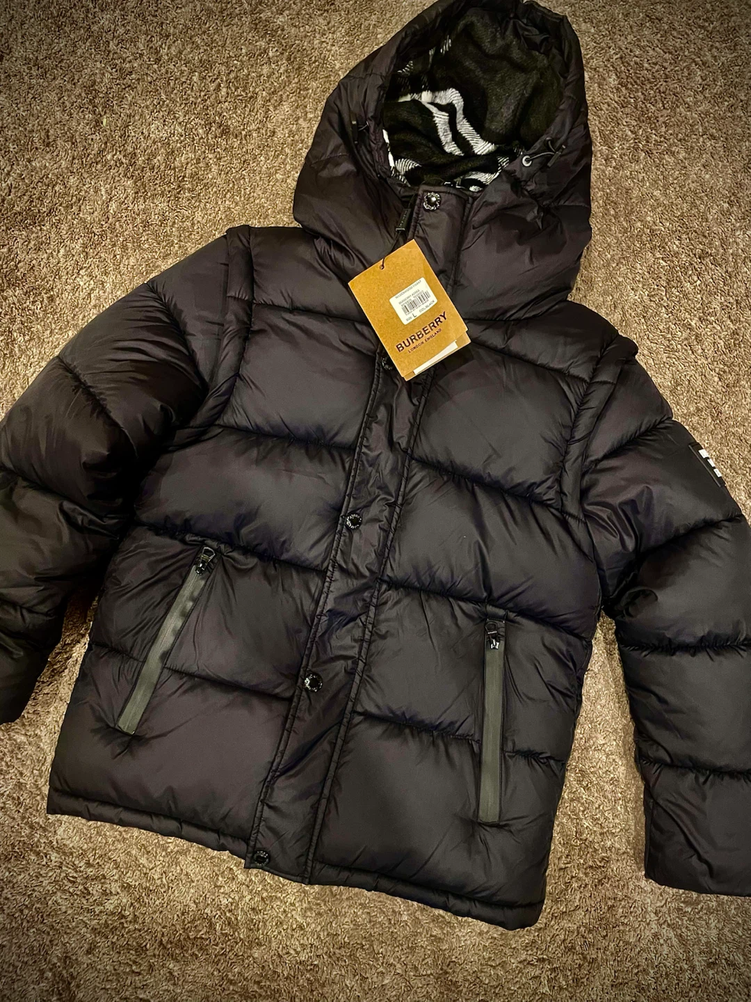 Burberry Quilted Down Jacket with Hood