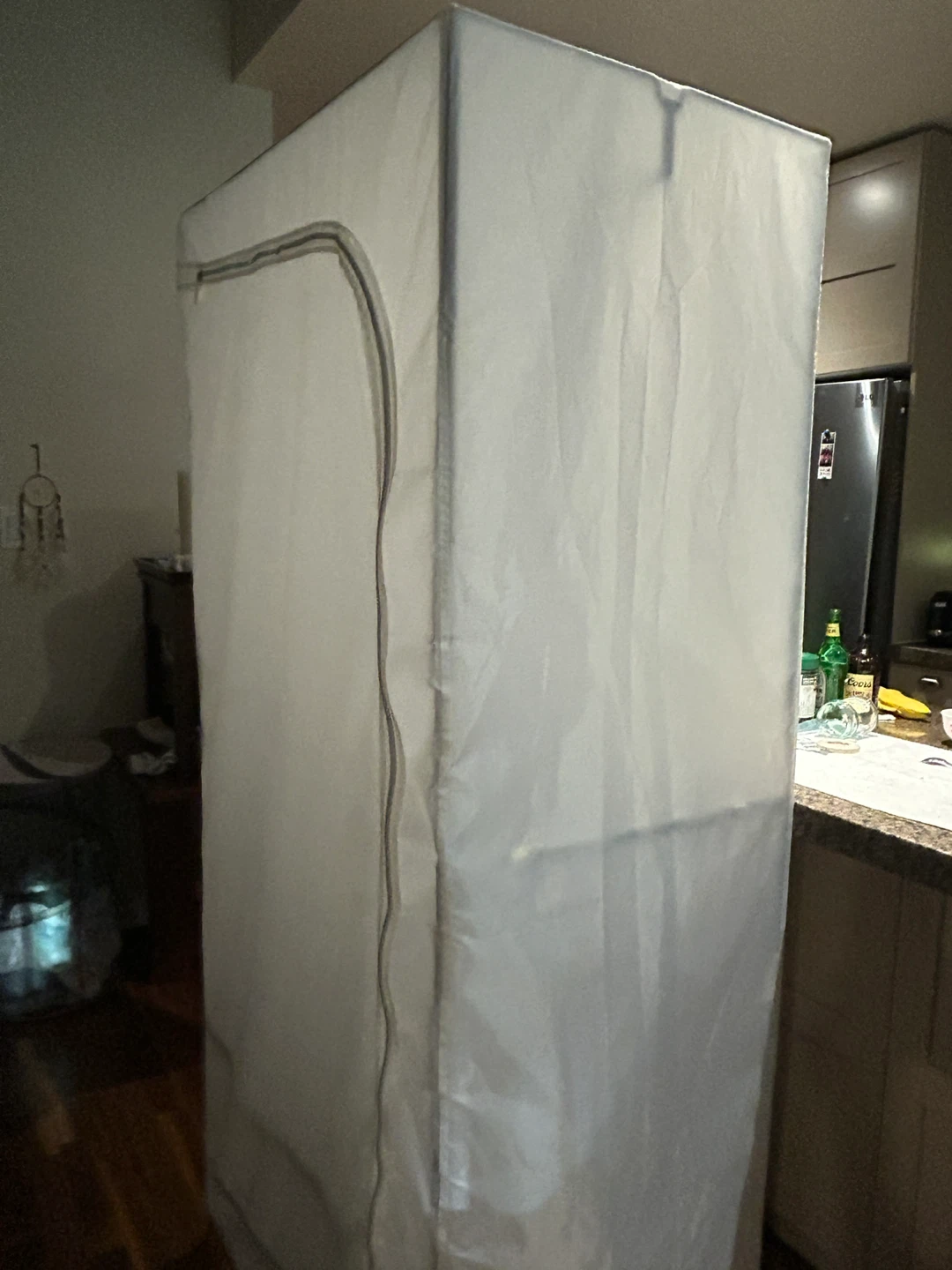 White Portable Wardrobe Closet - photo 4