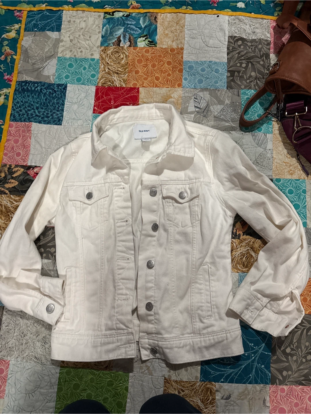 Old Navy White Denim Jacket XS