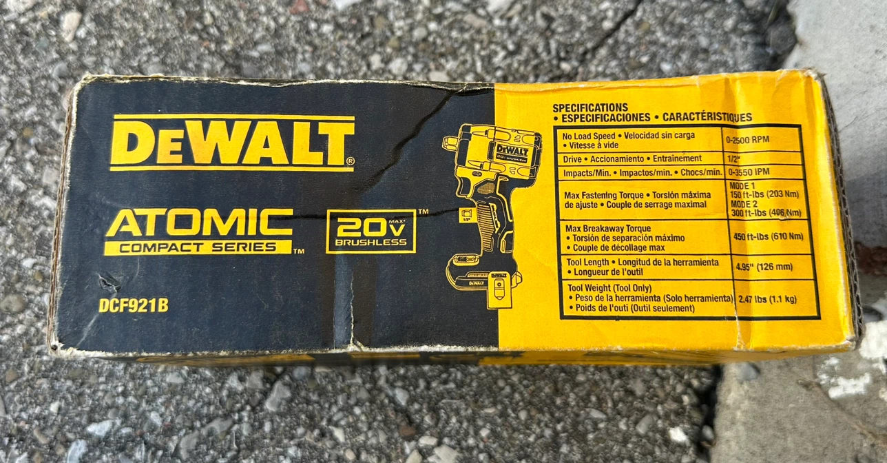 DeWalt ATOMIC 20V MAX Brushless Impact Wrench DCF921B - photo 3