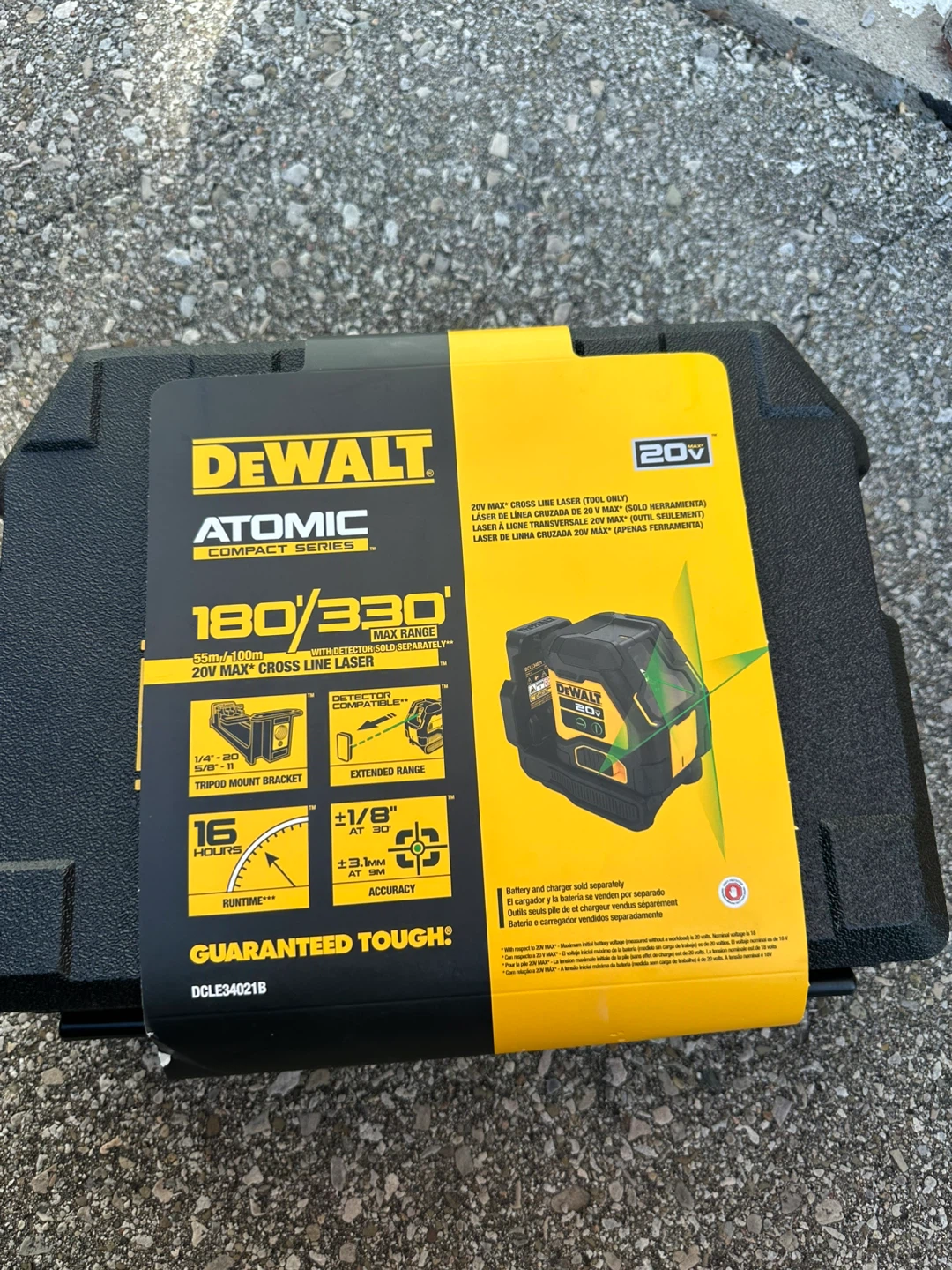 DEWALT ATOMIC 20V MAX Cross Line Laser