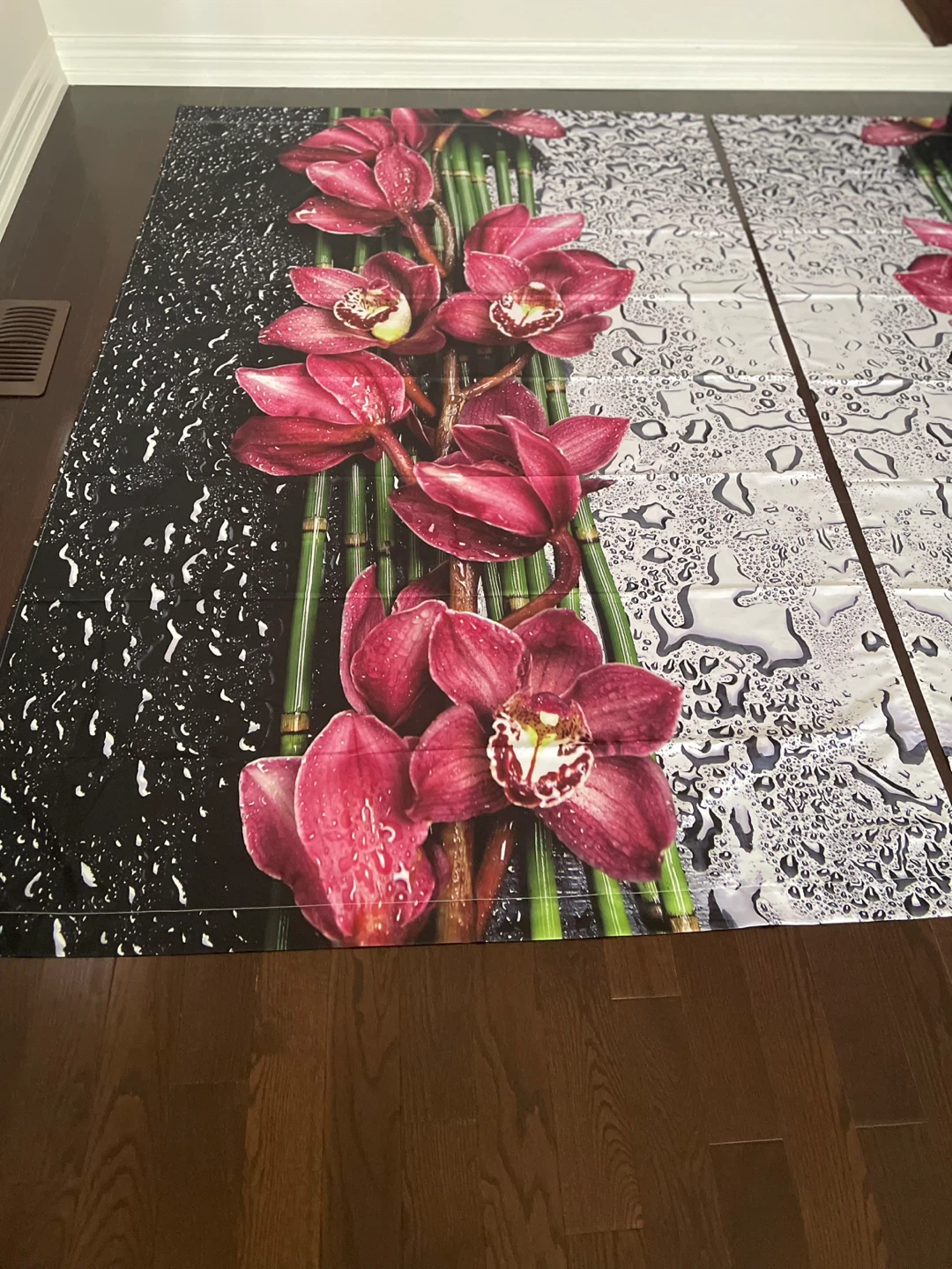 Floral Orchid & Bamboo Wall Tapestry - photo 2