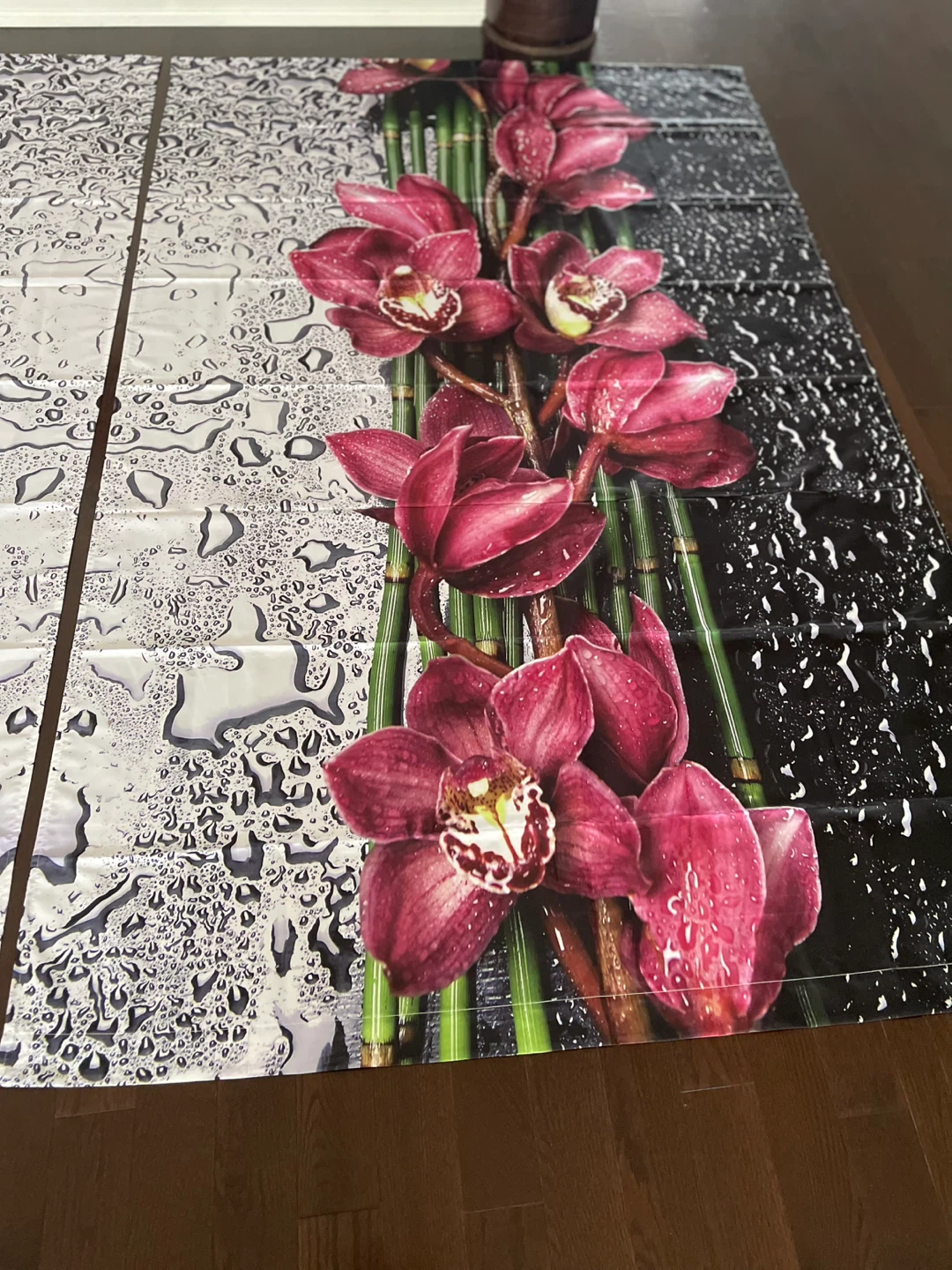 Floral Orchid & Bamboo Wall Tapestry - photo 3