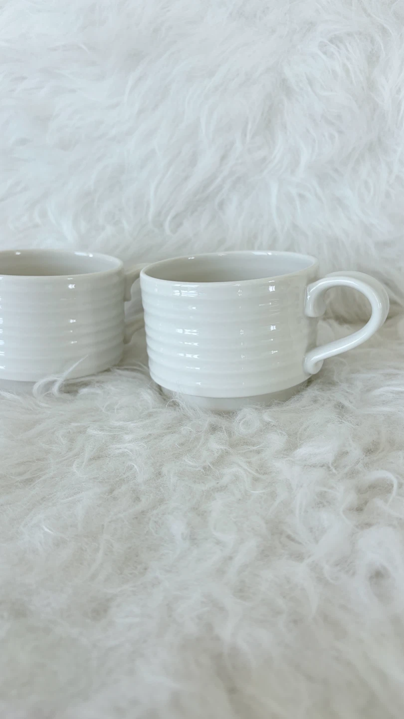 Sophie Conran for Portmeirion white mugs set of 2
