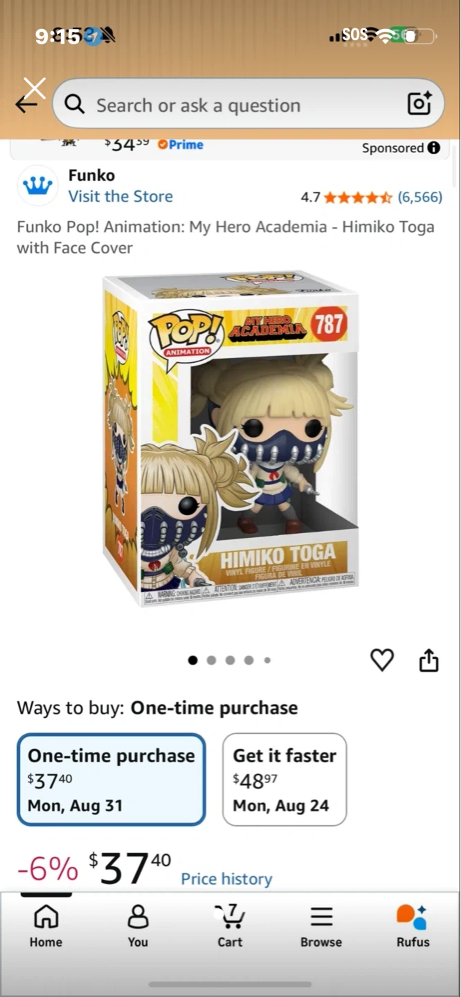 Funko Pop! Animation My Hero Academia Himiko Toga #787