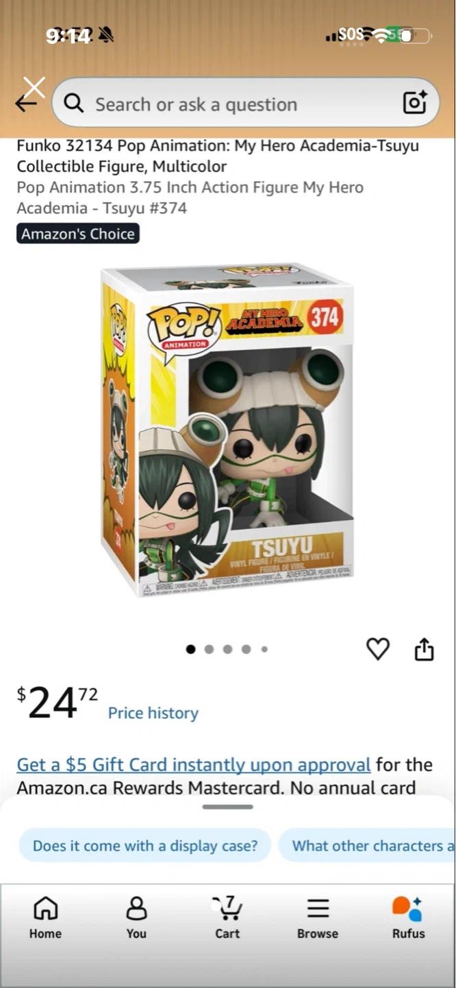 Funko Pop! My Hero Academia Tsuyu 374 Vinyl Figure