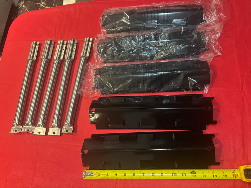 Stainless Steel BBQ Grill Burner Tube and Heat Plate Set