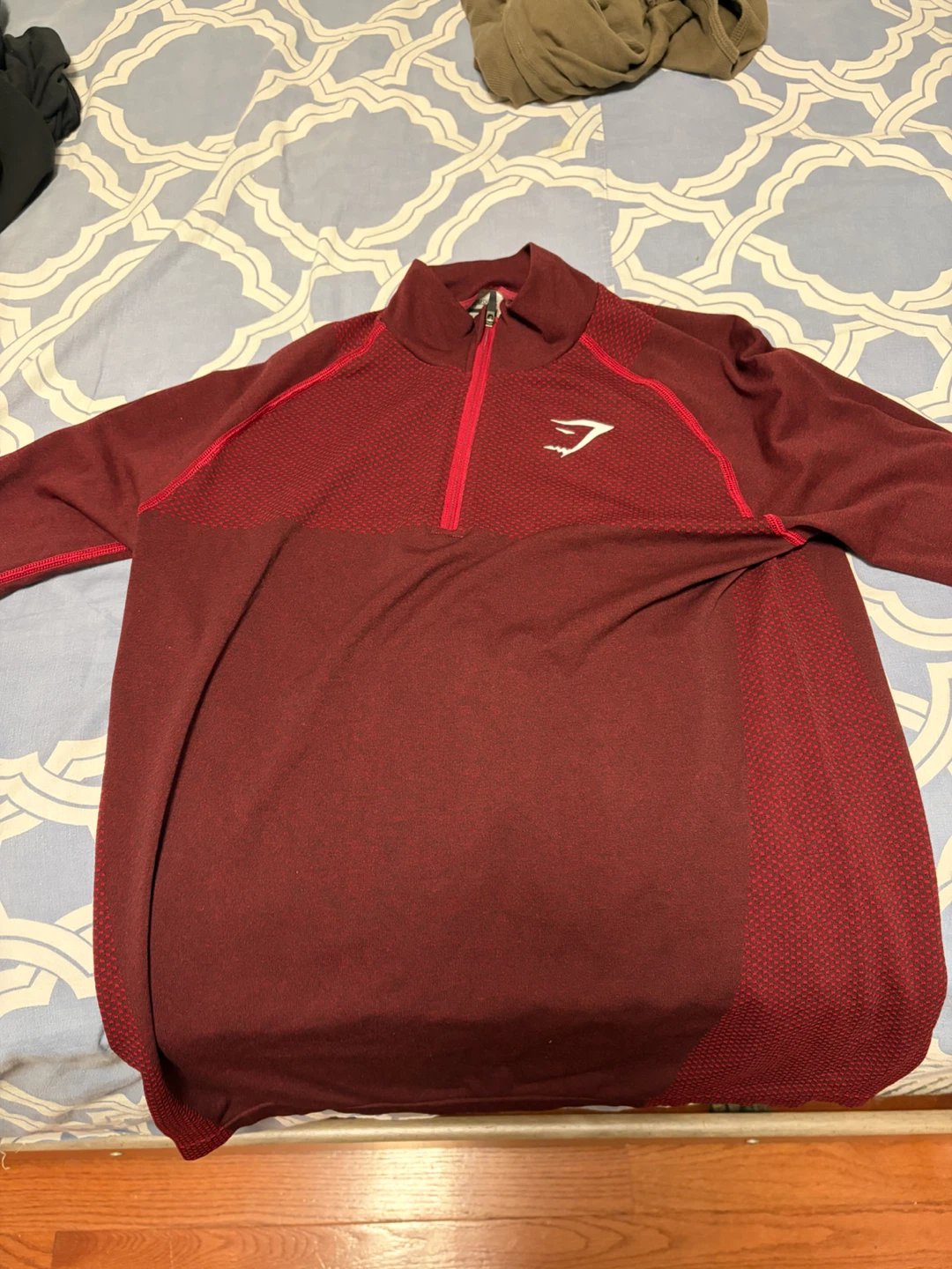 Gymshark Burgundy Half Zip Pullover Medium