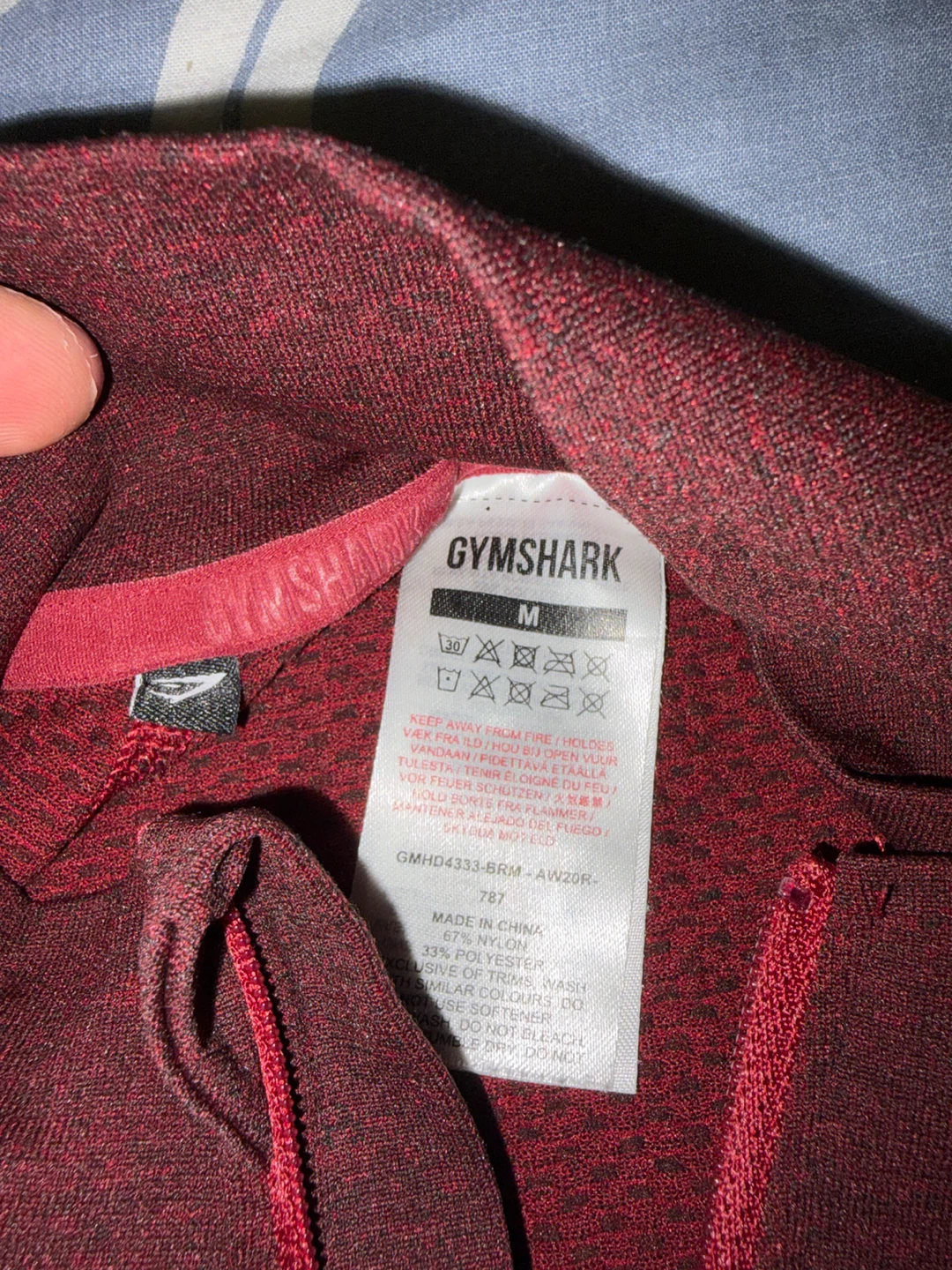 Gymshark Burgundy Half Zip Pullover Medium - photo 3
