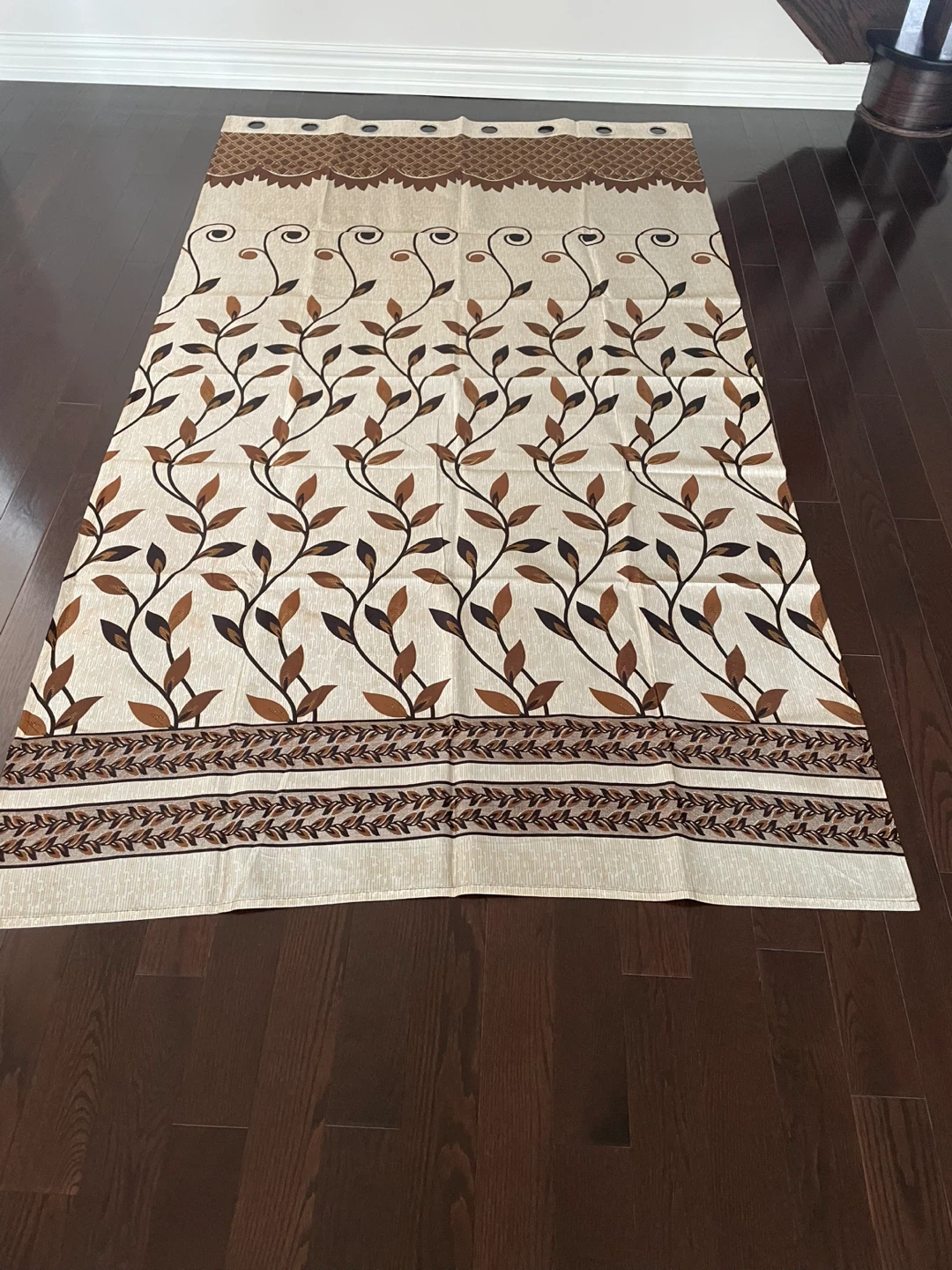 Curtain Panel with Leaf Pattern - photo 2