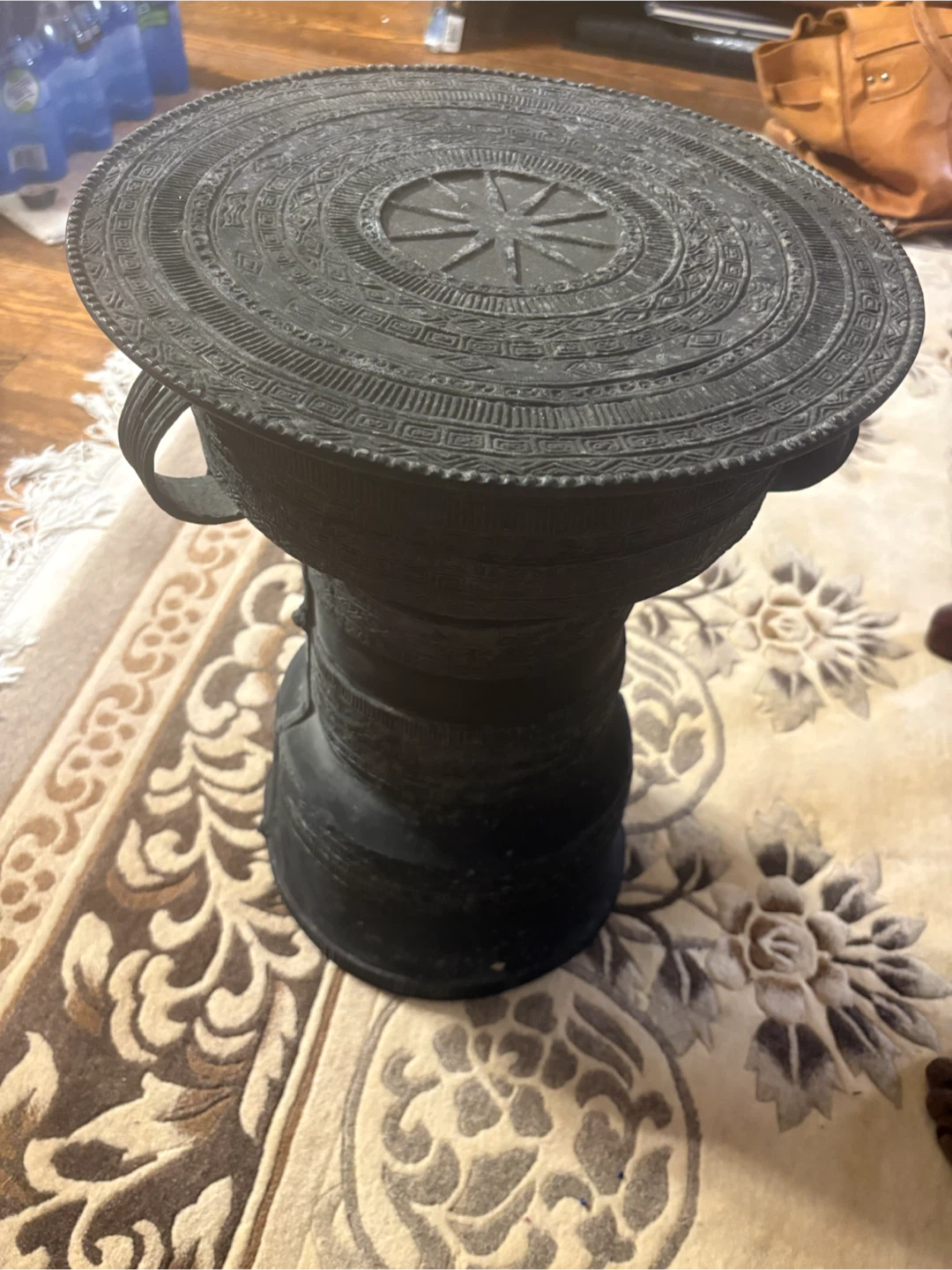 Decorative Bronze Drum Table