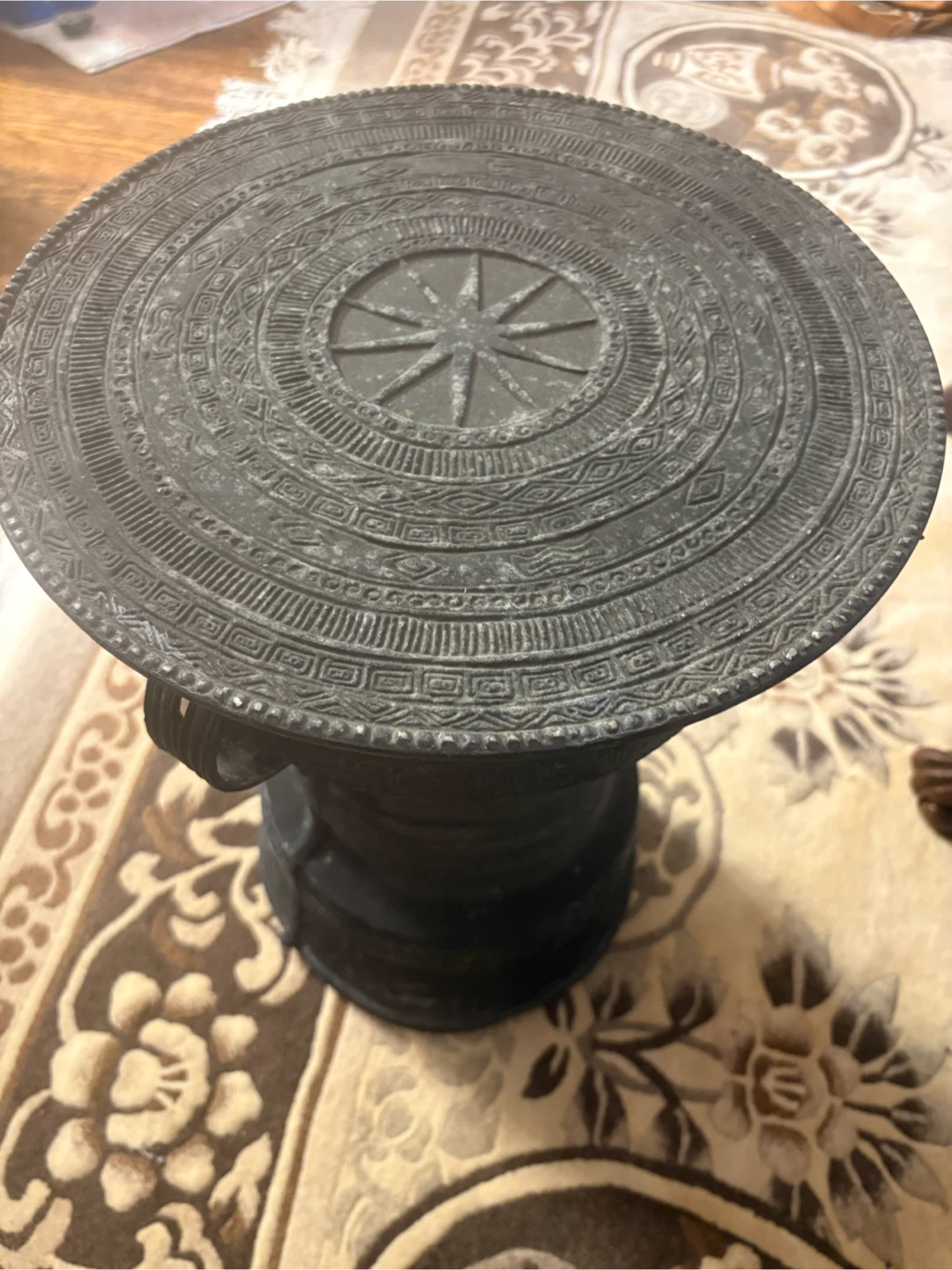 Decorative Bronze Drum Table - photo 2