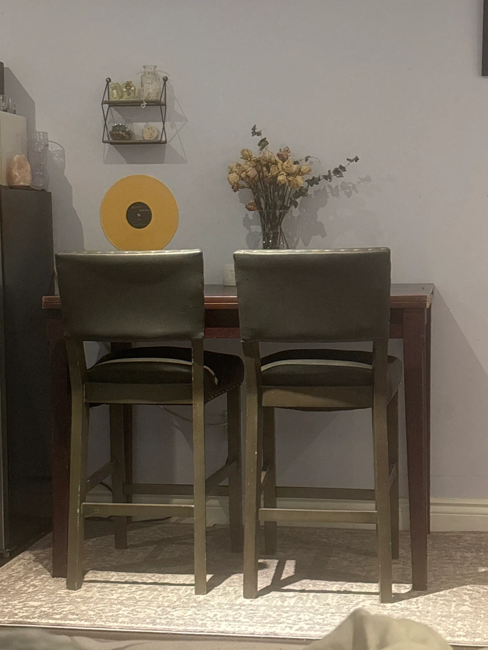 Dining table and pair of Bar Stools