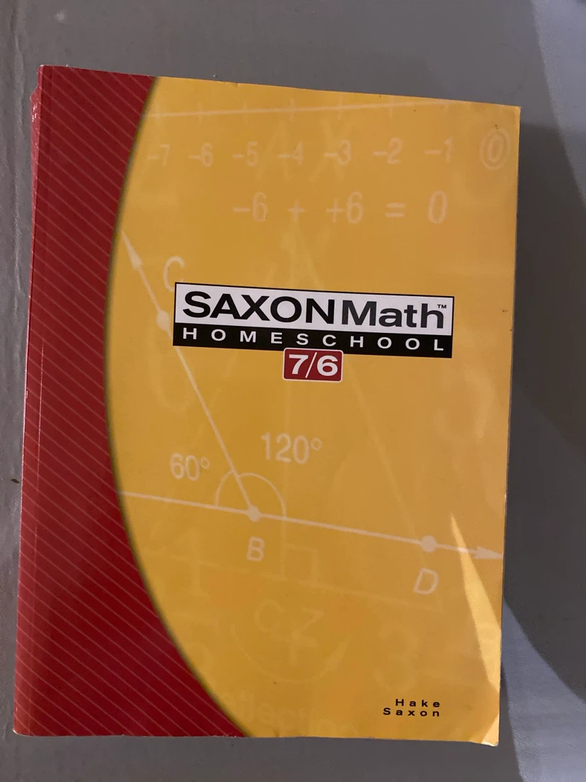 Saxon Math Homeschool 7/6 Textbook