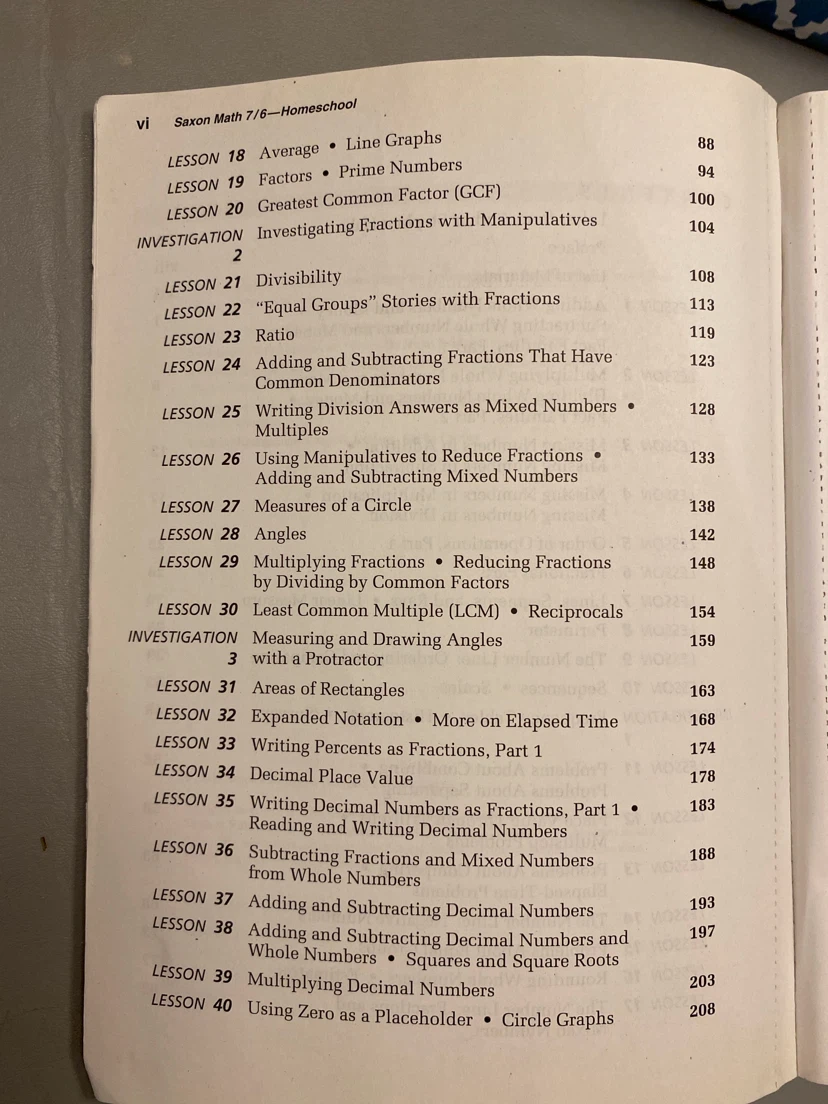 Saxon Math Homeschool 7/6 Textbook - photo 2