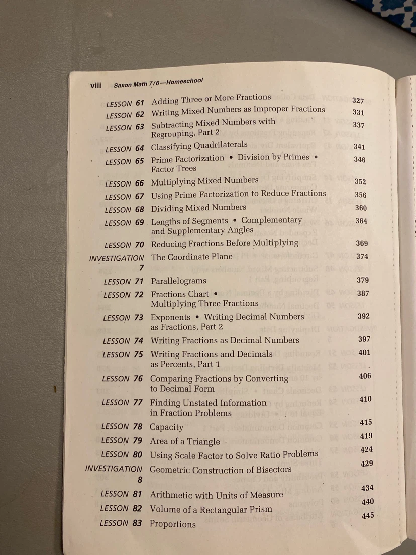 Saxon Math Homeschool 7/6 Textbook - photo 5