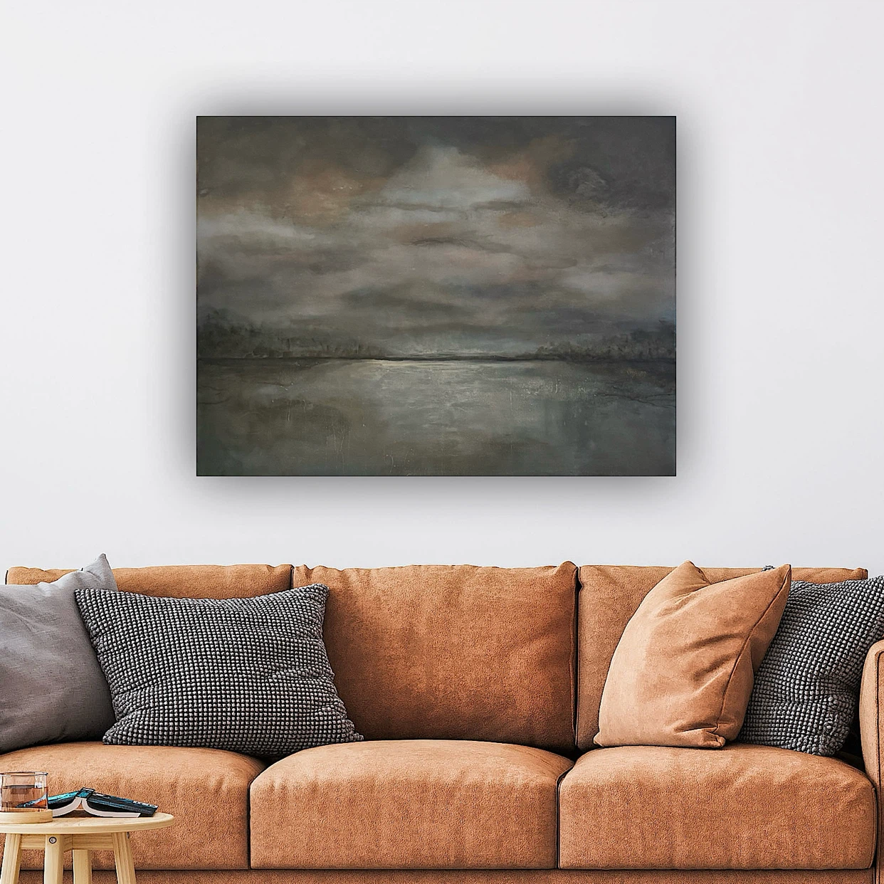 Original Hand-Painted Large Abstract Landscape Painting Wall Art - photo 5