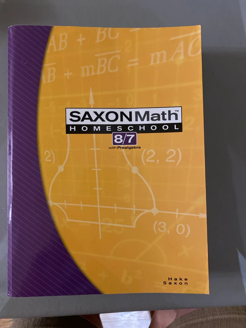 Saxon Math 8/7 Homeschool with Pre-Algebra Textbook